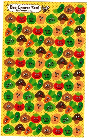 Bee Create Japan Vegetable Sticker Sheet Kawaii