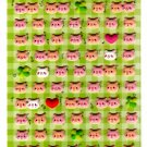Pool Cool Japan Happy Friends Pigs Puffy Sticker Sheet Kawaii