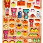Lemon Japan Happy Bear World Puffy Sticker Sheet Kawaii
