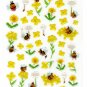P. Work Japan Bees and Flowers Epoxy Sticker Sheet Kawaii