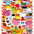 Kamio Japan Koguma Lunch Puffy Sticker Sheet Kawaii