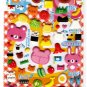 Kamio Japan Koguma Lunch Puffy Sticker Sheet Kawaii