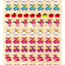 Kamio Japan Rabbit Faces Puffy Sticker Sheet Kawaii