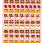Kamio Japan Bear Faces Puffy Sticker Sheet Kawaii