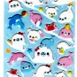 Kamio Japan Happy Seal and Friends Puffy Sticker Sheet Kawaii
