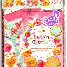 Q-Lia Japan Sugar Clover Letter Set with Stickers Kawaii