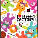 Q-Lia Japan I Love Rabbits Factory Mini Memo Pad Kawaii