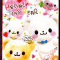 Q-Lia Japan Hello Tiny Bear Memo Book with Stickers Kawaii