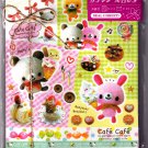 Kamio Japan Cafe Cafe Letter Set with Full Sheet of Stickers Kawaii