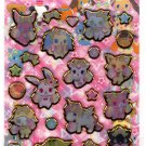 Sanrio Japan Sega Toys Jewel Pet Hard Gel Sticker Sheet 2011 Kawaii