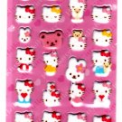 Sanrio Japan Hello Kitty and Teddy Fuzzy Sticker Sheet 2004 Kawaii