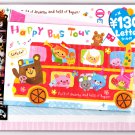 Kamio Japan Happy Bus Tour Letter Set with Stickers Kawaii