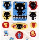 Sanrio Japan Chococat Fuzzy Sticker Sheet 1999 Kawaii