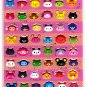 Stead Fast Japan Funny Animals Puffy Sticker Sheet (A) Kawaii