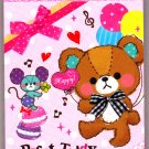 Mind Wave Japan Picot Teddy Mini Memo Pad Kawaii