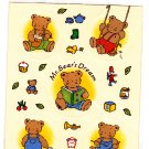 Sanrio Japan Mr. Bear's Dream Sticker Sheet 1995 Kawaii