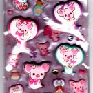 San-X Japan Piggy Girl Marshmallow Sticker Sheet 2012 Kawaii
