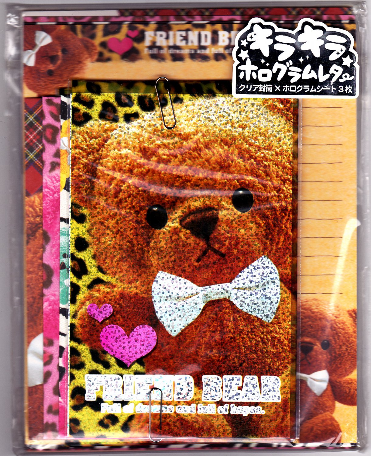 Kamio Japan Friend Bear Letter Set (C) Kawaii