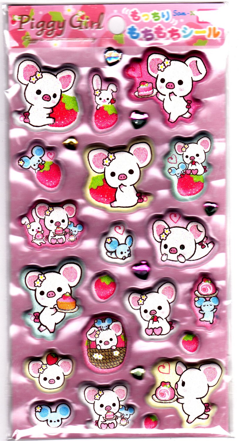 Sanrio Japan Chococat Fuzzy Sticker Sheet 1999 Kawaii