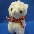 Amuse Japan White Alpacasso with Bow Plush Keychain Strap Kawaii