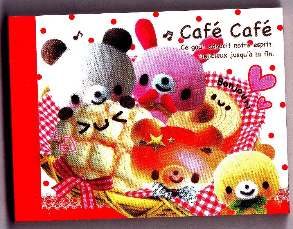 Kamio Japan Cafe Cafe Mini Memo Pad Kawaii