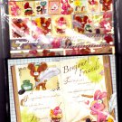 Kamio Japan Bonjour!  Friends Letter Set with Stickers Kawaii