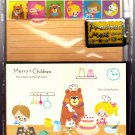 Kamio Japan Merry Children Letter Set with Stickers Kawaii