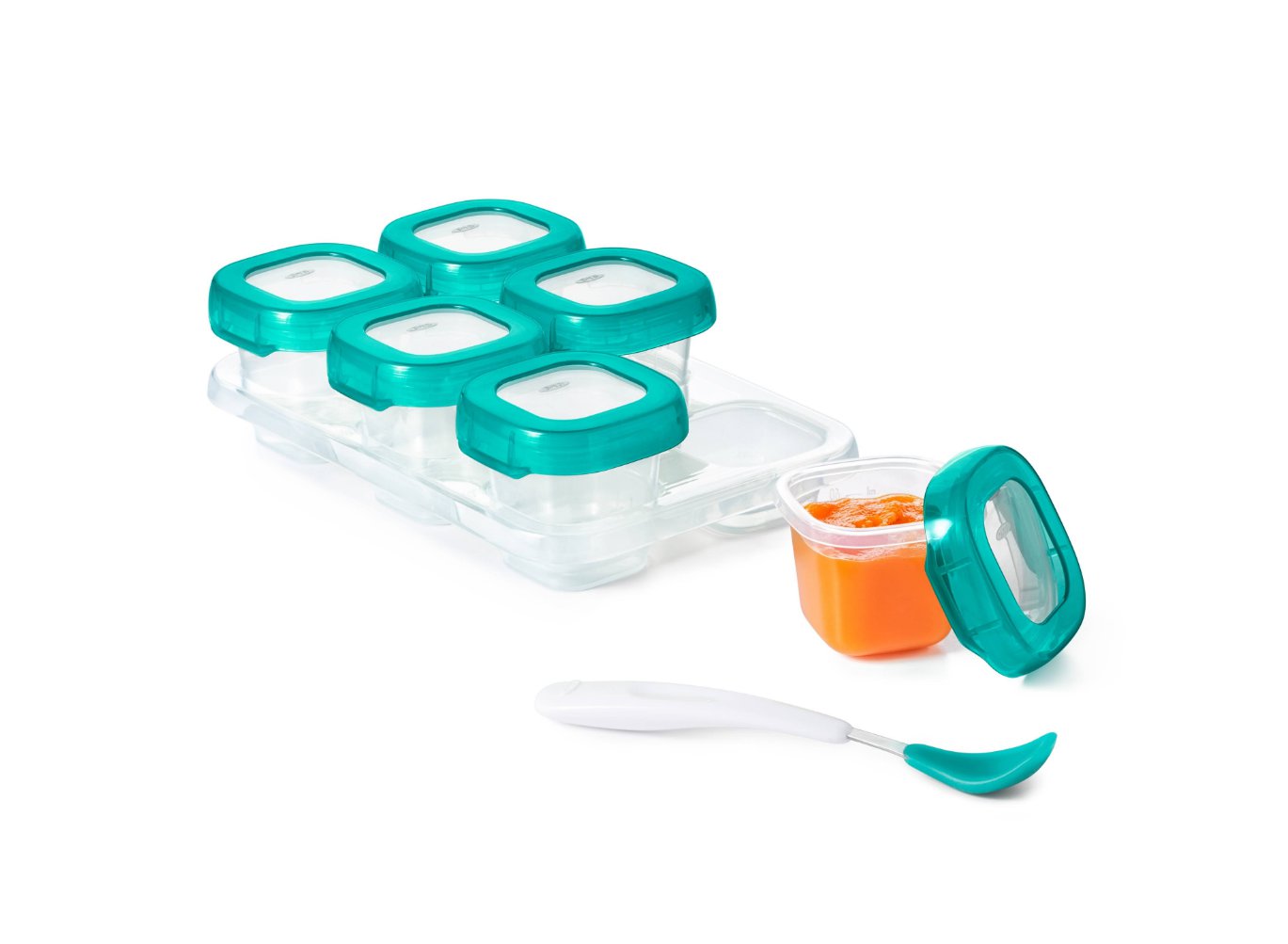 OXO Tot Baby Blocks Freezer Storage Containers 2 oz Teal