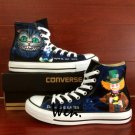 Converse Hand Painted Shoes Design Alice in Wonderland Cheshire Cat Canvas Sneakers Chuck Taylor