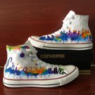Hand Painted Shoes Design Chicago City Skyline Men Women Converse Chuck Taylor Canvas Sneakers