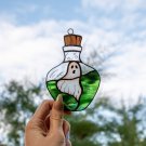 Ghost stained glass window hangings decor Halloween stained glass suncatcher Halloween gifts
