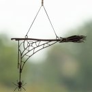 Halloween decor hanging spider web witches broom horror decor Halloween ornaments