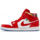 Air Jordan 1 Mid Barcelona Sweater Red Patent