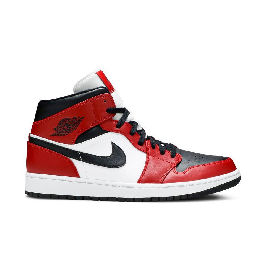 Air Jordan 1 Mid Chicago Black Toe 554724 069