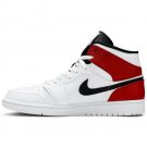 Air Jordan 1 Mid White Black Gym Red 554724-116