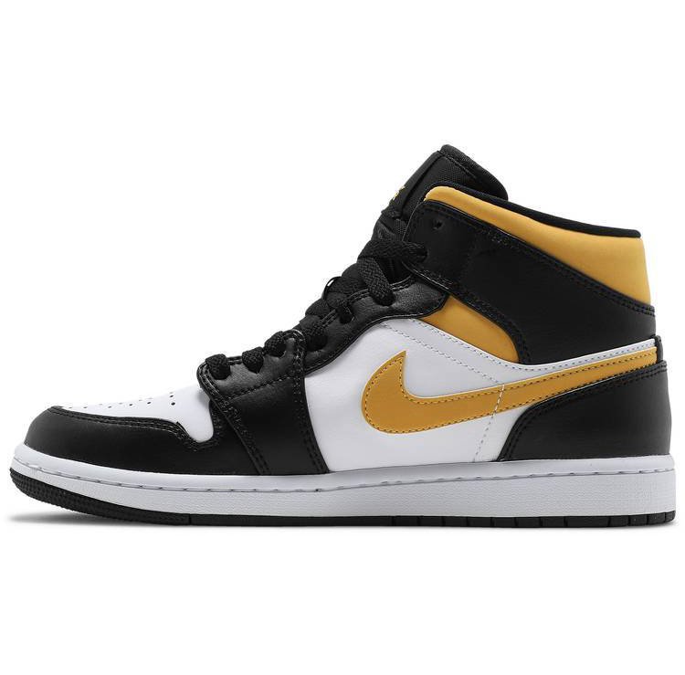Air Jordan 1 Mid White Pollen Black 554724-177