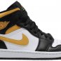 Air Jordan 1 Mid White Pollen Black 554724-177