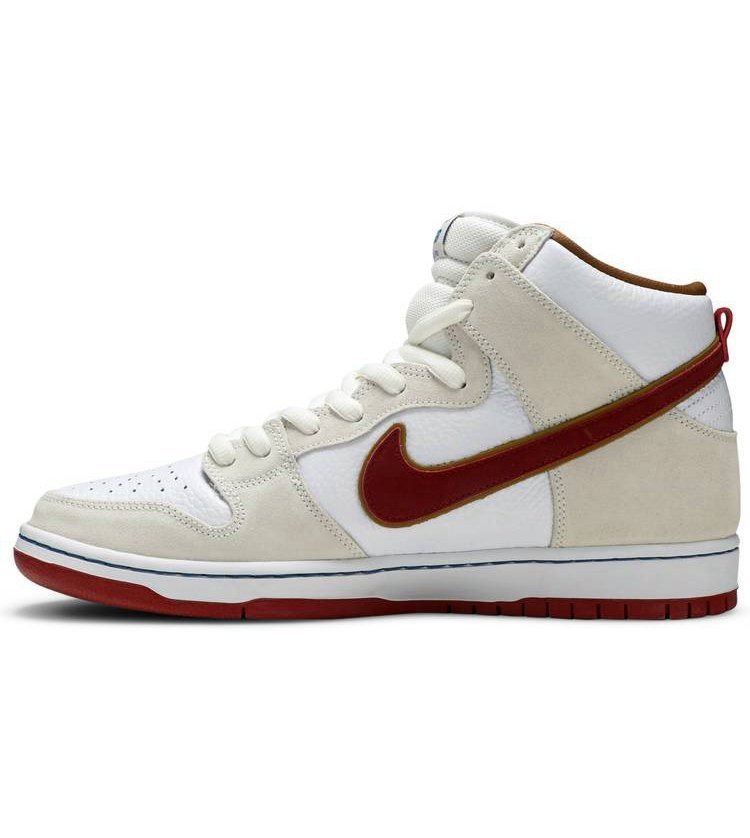 Nike SB Dunk High Sail Bright Crimson CV9499-100