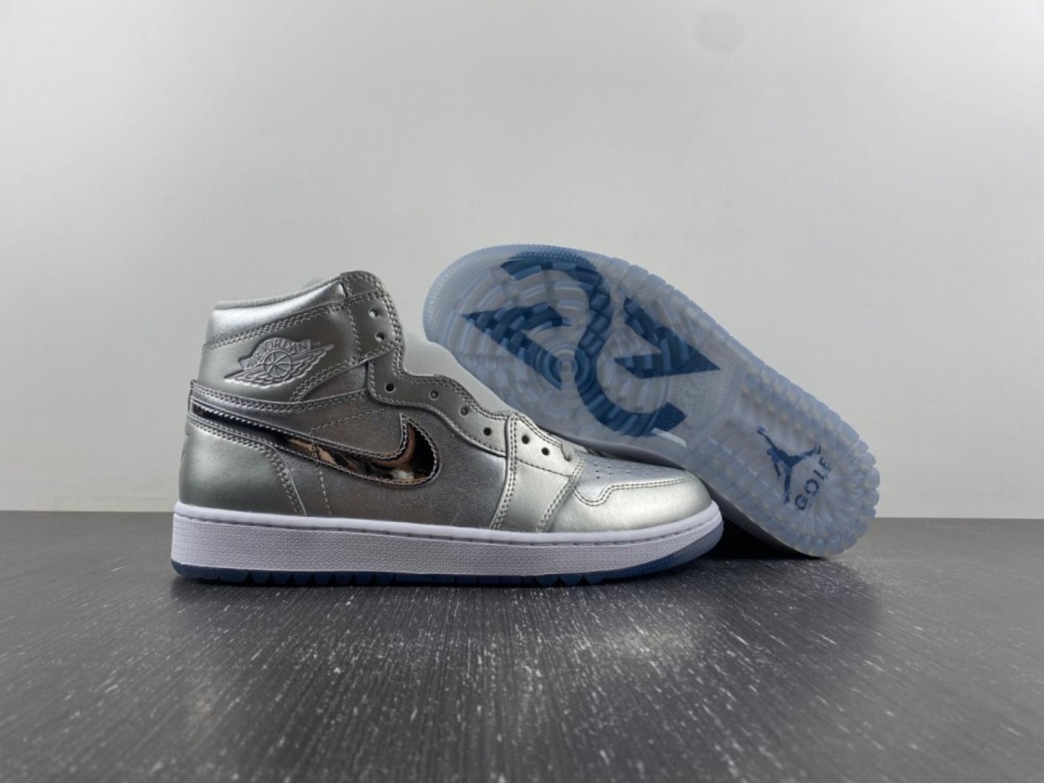 Air Jordan 1 High Golf &acirc;��Gift Giving&acirc;�� Metallic Silver