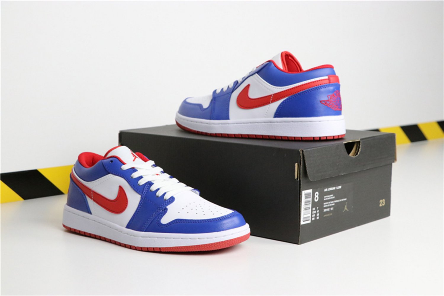 Air Jordan 1 Low WhiteVarsity Red-Varsity Royal