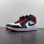Air Jordan 1 Mid &acirc;��Black Toe&acirc;�� WhiteBlack-Gym Red