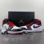 Air Jordan 1 Mid &acirc;��Black Toe&acirc;�� WhiteBlack-Gym Red