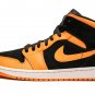 AIR JORDAN 1 MID Black Orange Peel-Sail