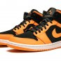 AIR JORDAN 1 MID Black Orange Peel-Sail