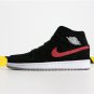 Air Jordan 1 Mid BlackUniversity Red 554724-065