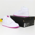 Air Jordan 1 Mid White Pink 555112-100