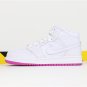 Air Jordan 1 Mid White Pink 555112-100