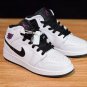 Air Jordan 1 Mid White Purple Black