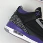 Air Jordan 3 Black Cement Grey White Court Purple