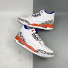 Air Jordan 3 Knicks Rivals White Old Royal University Orange